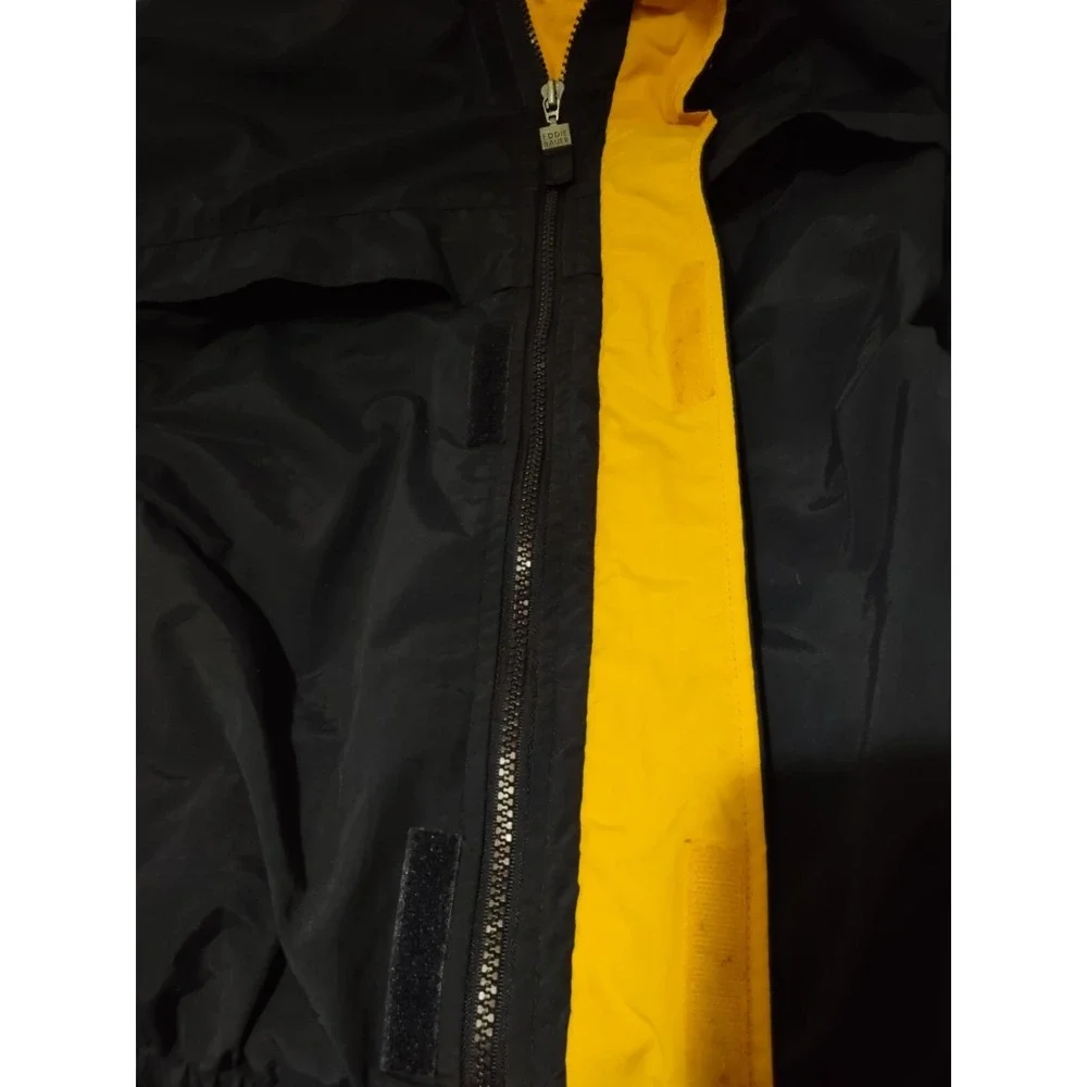 Eddie Bauer Jacket Size M Mens Vintage Gorpcore Navy Blue Yellow Windbreaker Y2K